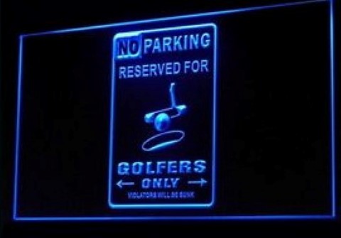 No Parking Reserved Golfers Only LED Neon Sign